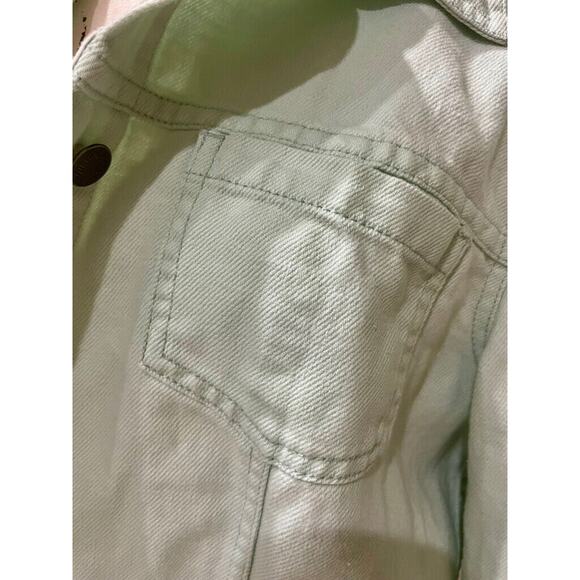 J.JILL DENIM JACKET MINT GREEN SIZE MEDIUM POCKETS VERSATILE AESTHETIC CORE - Picture 8 of 12